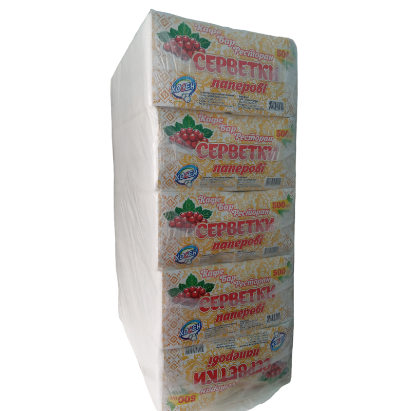 Серветки паперові 500шт. ТМ "Хосен"